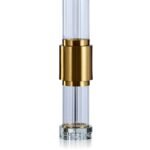 BRASS FINISH AND CRYSTAL TABLE LAMP