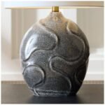 BLACK OBSIDIAN REACTIVE PORCELAIN TABLE LAMP