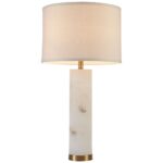 WHITE-GOLD MARBLE TABLE LAMP