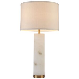 WHITE-GOLD MARBLE TABLE LAMP