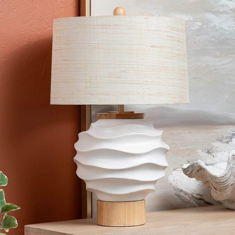 MODERN WHITE CERAMIC TABLE LAMP