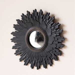 BLACK STARBURST TRADITIONAL CONVEX MIRROR