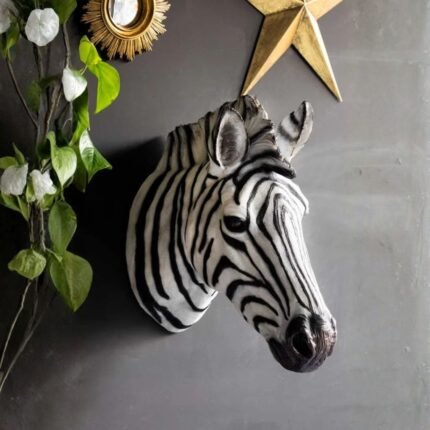 ZEBRA HEAD WALL ART