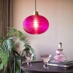 SWIRLED GLASS EASYFIT CEILING LIGHT SHADE IN PINK
