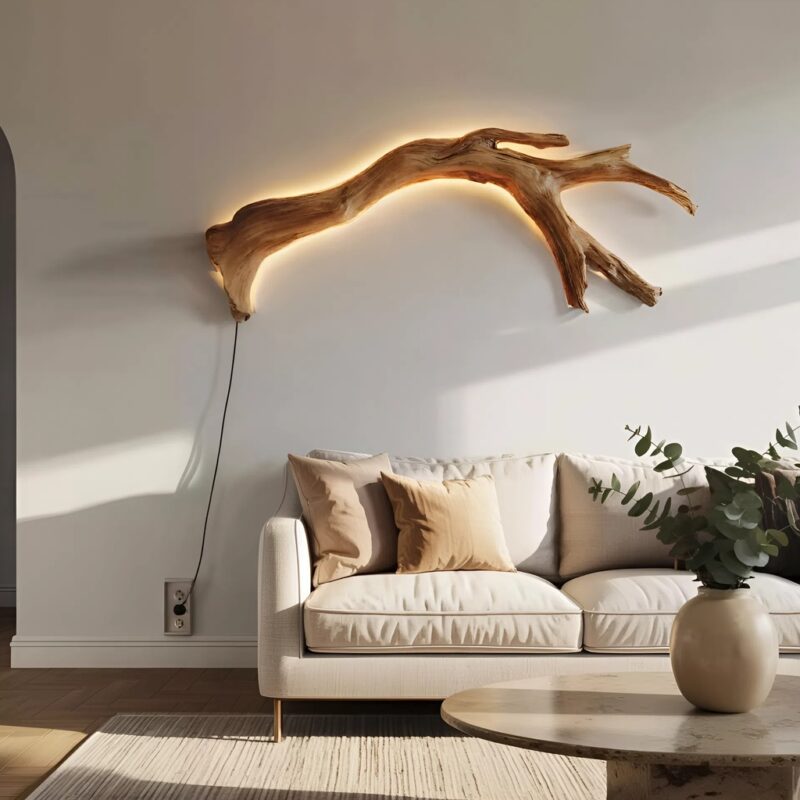MODERN ORGANIC BRANCH LED WALL LAMP BROWN