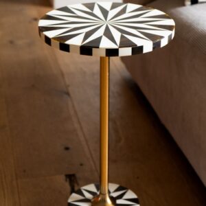 CHOCOLATE BROWN STAR SIDE TABLE LAMP