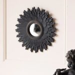 BLACK STARBURST TRADITIONAL CONVEX MIRROR