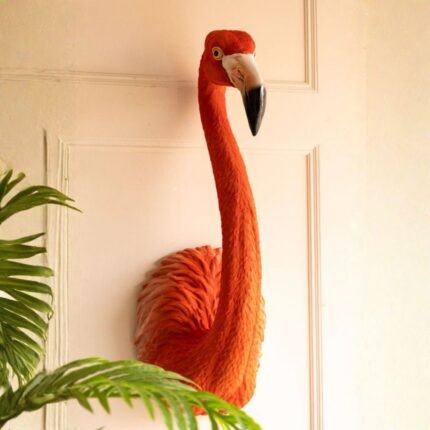 FLAMINGO HEAD WALL ART