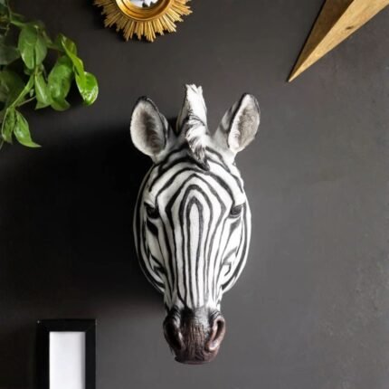 ZEBRA HEAD WALL ART