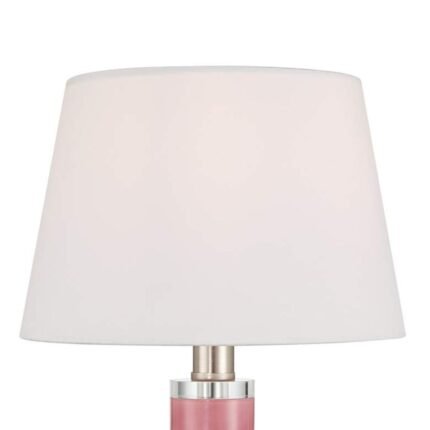 PINK GLASS FLOWER ACCENT TABLE LAMP