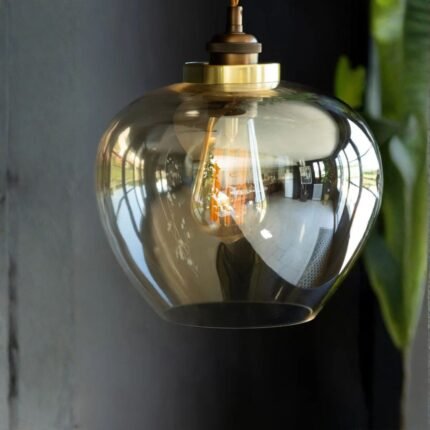 EASYFIT CHAMPAGNE GLASS CEILING LIGHT SHADE