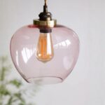 EASYFIT PINK GLASS CEILING LIGHT SHADE
