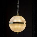 PARISIAN GOLD GLASS GLOBE TRIO CEILING LIGHT