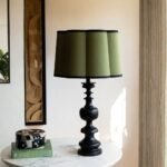 GREEN SCALLOPED EASYFIT LAMPSHADE