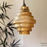 AMBER TIERED GLASS EASYFIT CEILING SHADE