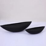 RIPPLE FORM VASE BLACK