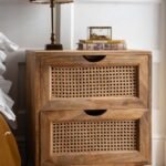 RATTAN DRAWER BEDSIDE TABLE