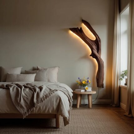 CONTEMPORARY WALNUT WALL SCONCE DESIGN
