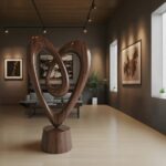 RUSTIC 3D WOOD ART FOR LIVING ROOM WALNUT