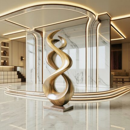 RUSTIC ABSTRACT SCULPTURE OAK