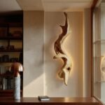 RUSTIC ORGANIC WALL LAMP WALNUT