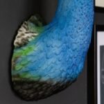 BEAUTIFUL BLUE PEACOCK HEAD WALL DECORATION