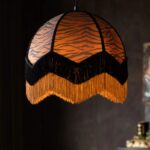 TIGER PRINT DOUBLE TASSEL EDGE CEILING LIGHT