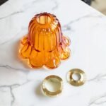 AMBER VINTAGE STYLE GLASS EASYFIT CEILING LIGHT SHADE