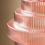 PINK TIERED GLASS EASYFIT CEILING SHADE