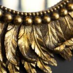 GOLDEN FEATHER ROUND WALL MIRROR