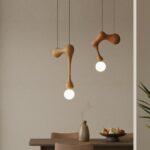 MODERN OAK ORGANIC PENDANT LIGHT