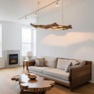 MODERN SCULPTURAL PENDANT LIGHT WITH ORGANIC FORM