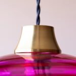 SWIRLED GLASS EASYFIT CEILING LIGHT SHADE IN PINK