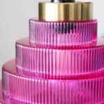 HOT PINK TIERED GLASS EASYFIT CEILING SHADE