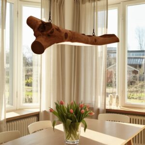 RUSTIC HANGING LIGHT CHANDELIER BROWN