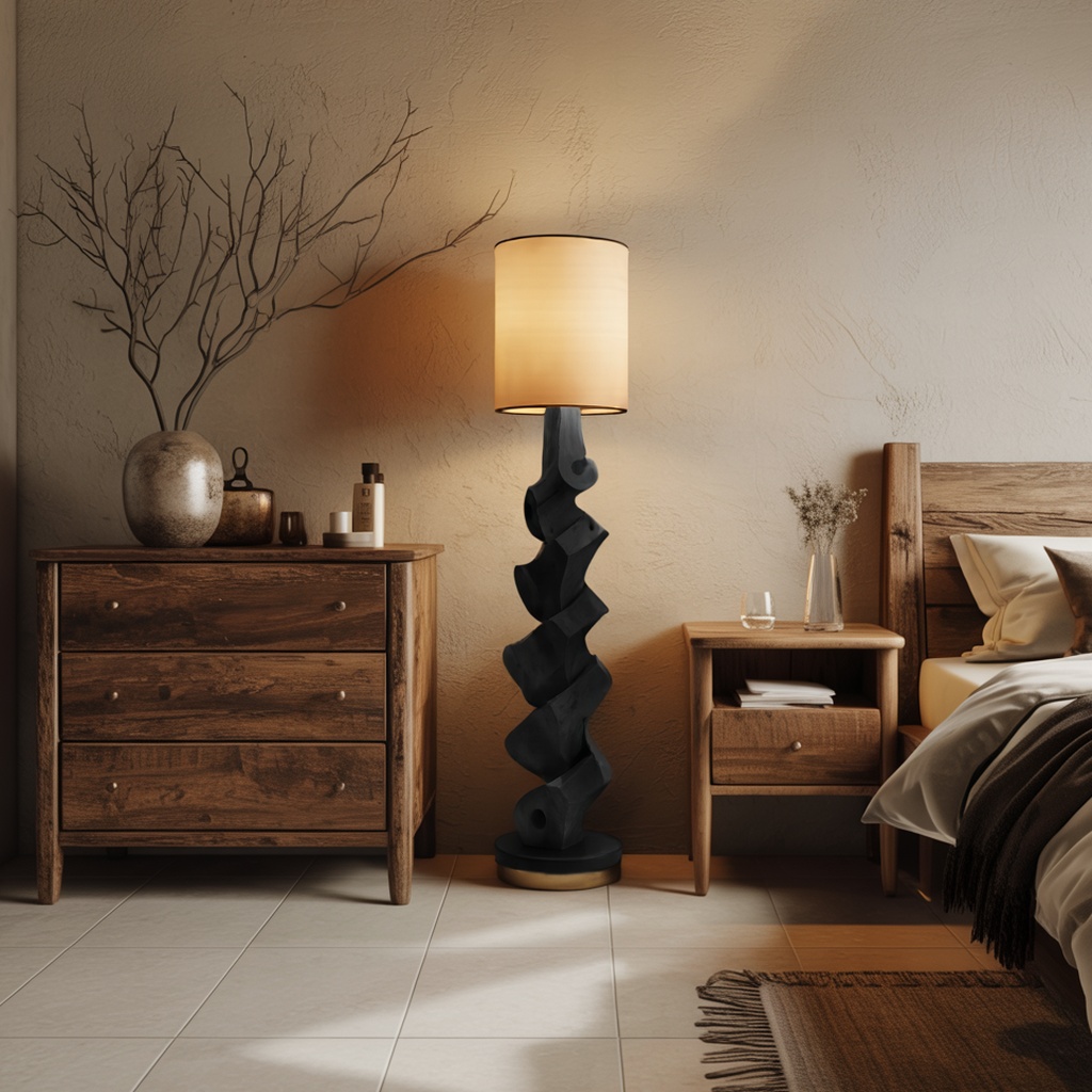 42_modern_sculptural_table_4 MODERN SCULPTURAL FLOOR LAMP BLACK