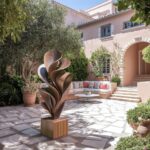 FARMHOUSE SOLID WOOD SCULPTURE OUTDOOR BROWN