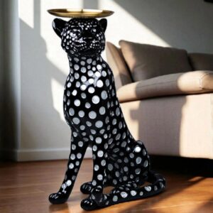 BLACK MAJESTIC LEOPARD DECOR
