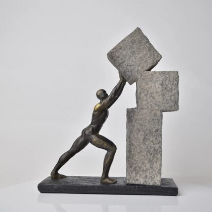 VERTICAL BRONZE STRIVE FIGURINE