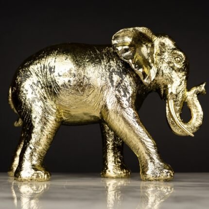 GOLD TEXTURED ELEPHANT FIGURINE