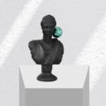 MUSE BUST BLACK SCULPTURE