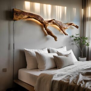 MODERN ORGANIC WALL LIGHT BRANCH BROWN