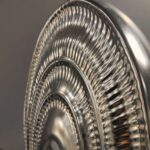 RIPPLE OVAL VASE SILVER