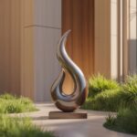 HANDCRAFTED ABSTRACT SCULPTURE BROWN