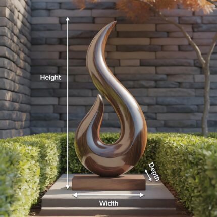 HANDCRAFTED ABSTRACT SCULPTURE BROWN