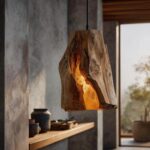 RUSTIC ORGANIC PENDANT LIGHT BROWN