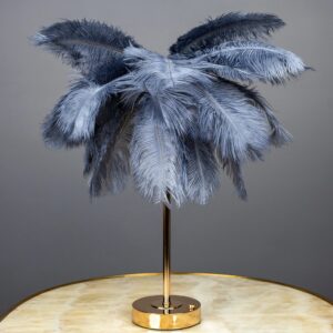 MOON GRAY FEATHER GLOW LAMP
