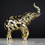 GILDED FILIGREE LUCKY ELEPHANT STATUE