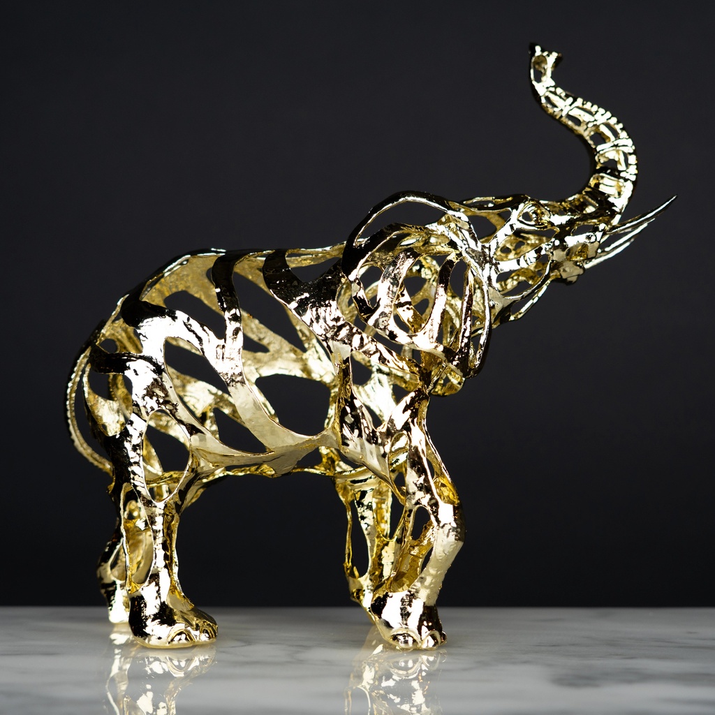 8_gilded_filigree_lucky_1 GILDED FILIGREE LUCKY ELEPHANT STATUE
