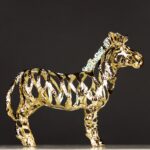 GOLD FILIGREE ZEBRA FIGURINE